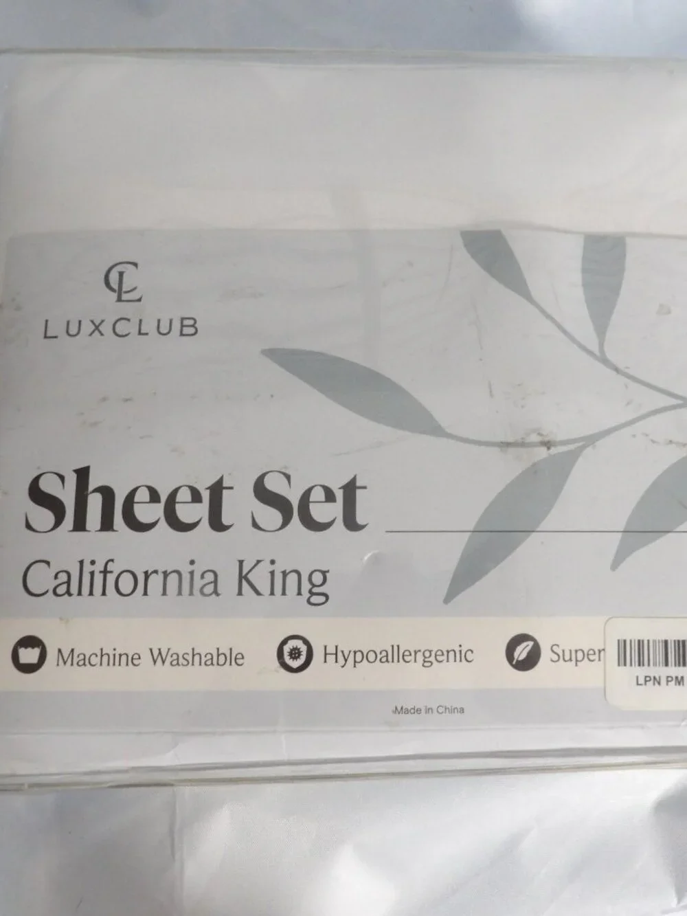 NEW Lux Club White California King SHEET SET  - Hypoalloergenic - Super Soft
